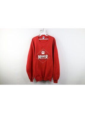 Vintage 90s Russell Athletic Mens 3XL Distressed Bobcats Crewneck Sweatshirt USA